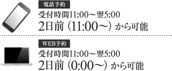 事前予約の場合