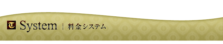 当店のシステム料金案内です。